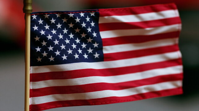 Excitable Crowd Celebrating Independence Day with USA Flags, Bright Fireworks, and Joyful Expressions in Festive Atmosphere