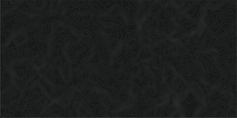 Abstract digital concept Topographic Contour smooth line Map Texture On Black Background With Subtle Line Pattern. © SAHELA