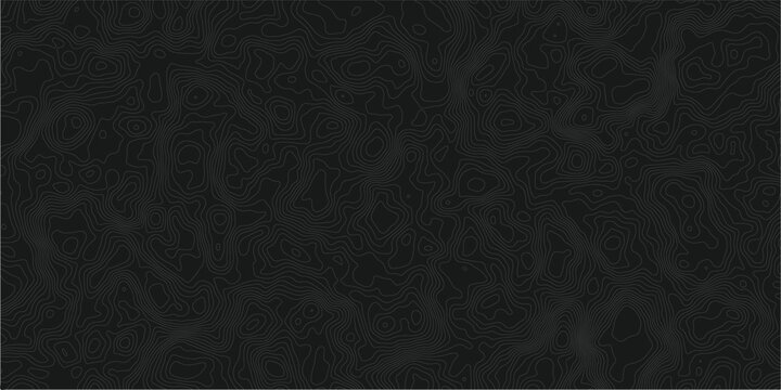Abstract digital concept Topographic Contour smooth line Map Texture On Black Background With Subtle Line Pattern.