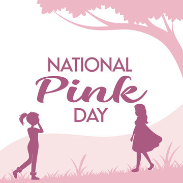 national pink day, pink, color, day, national, love, beauty, mind, happy, affection, relation, text, word, vector, vintage, illustration, icon, logo, 3d, tag, card, poster, sticker, banner, font, sign