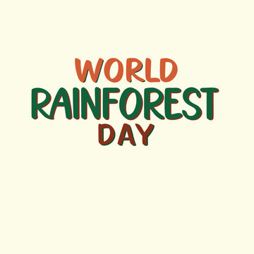 world rain forest day, forest, rain, day, nature, green, leaf, animal, natural, tree, jungle, plant, bird, vector, illustration, vintage, retro, design, sign, symbol, 3d, tag, card, poster, banner