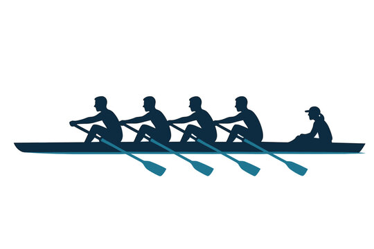 Competitive rowing team and the synchrony of collective effort concept as a