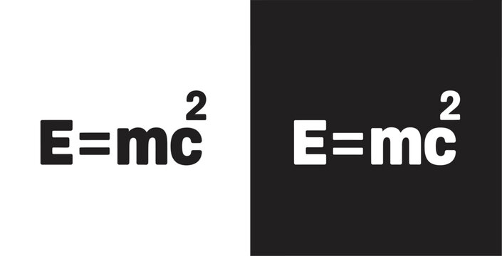 Physics Equation E=mc&sup2; Chalkboard Set, White and Neon Chalk on Black Green Boards, Science Education, Research, Technology Presentation