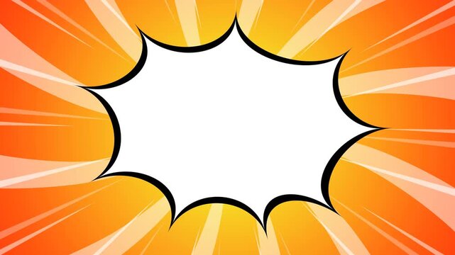 Animated looped background in pop art and comic style.