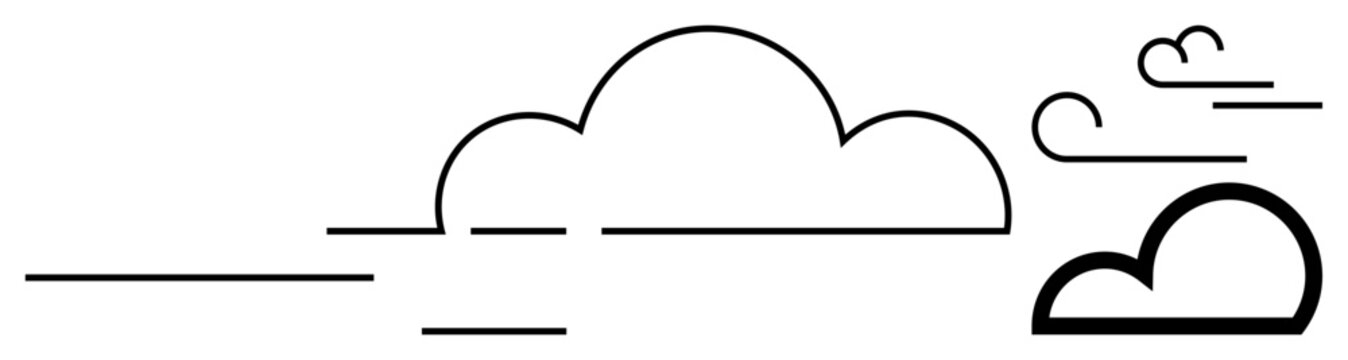 Weather, air dynamics, nature, minimalism, climate , simplicity. Abstract cloud and wind with clean lines. Weather and air dynamics conveyed through simple, artistic lines