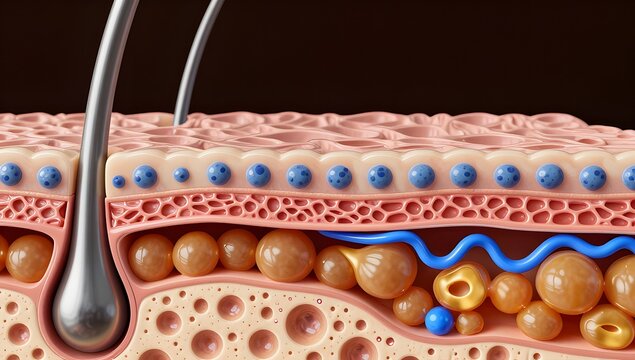 Med3d Skin Dermis Layers Skin Anatomy