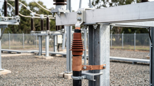 Outdoor stress-cone termination on a 138 kV underground cable riser