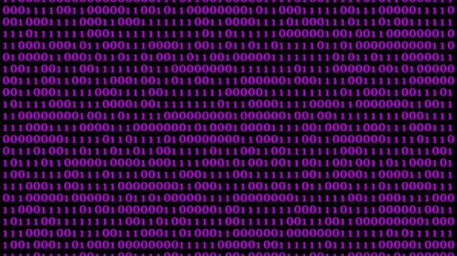 Perspective wall of binary code digital pattern background.binary code Concept.4k motion video .