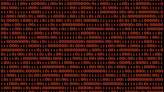 Perspective wall of binary code digital pattern background.binary code Concept.4k motion video .