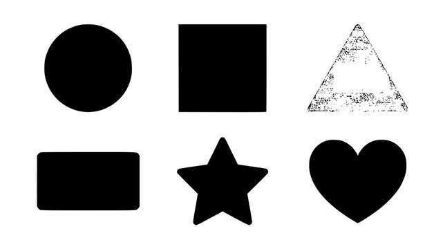 Minimal geometric shapes vector for baby learning simple educational icons for kids