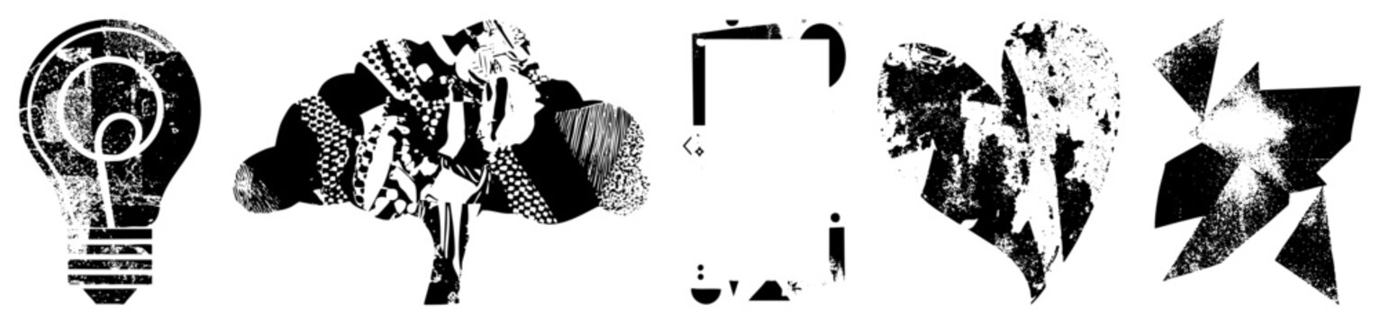 Gritty symbolic &ldquo;brain bucket&rdquo; or &ldquo;skid lid&rdquo; slang for mind shape. Edgy glyphs mix halftone textures & stencil cuts, ideal for rebellious branding or punk posters.