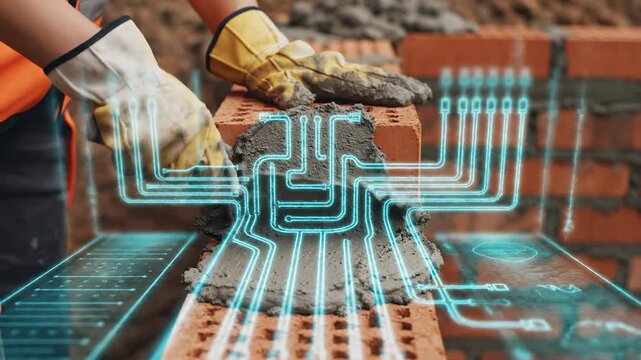 Smart Construction Bricklaying with Digital Overlay