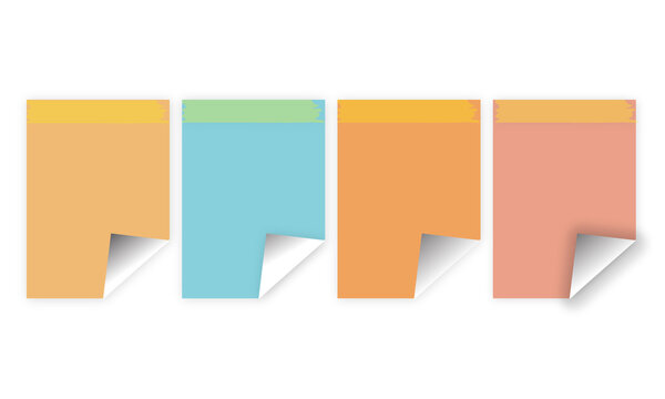 Four colorful paper folders with tabs for organizing