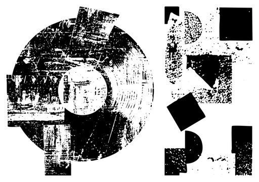 Raw halftones and jagged forms clash in this high contrast &ldquo;grit bomb&rdquo; or &ldquo;ink splatter&rdquo; art ideal for edgy branding or streetwear where rough edges outshine polish.