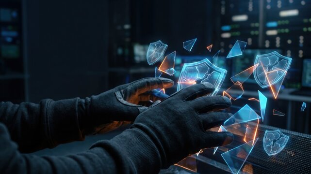 Holographic Interface Engaging with Breached Corporate Firewall in Digital Environment