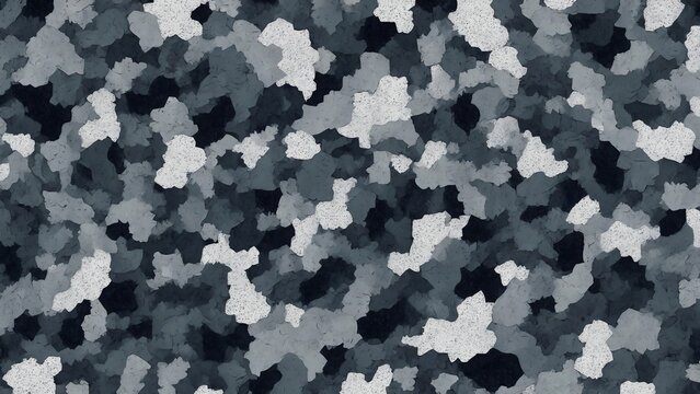 A mesmerizing abstract mosaic pattern, rendered in shades of grey and white, creating a visually striking and contemporary texture.