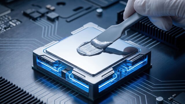 Application of Thermal Paste on a Quantum Processor Core for High-Performance Systems