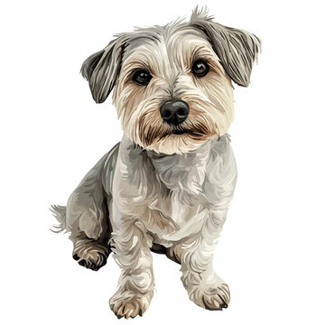 Cachorro Quente, watercolor artwork with bold brush accents and dynamic composition, isolated on a white background.