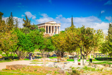 Obraz premium Temple of Hephaestus and Ancient Agora of Athens, Greece
