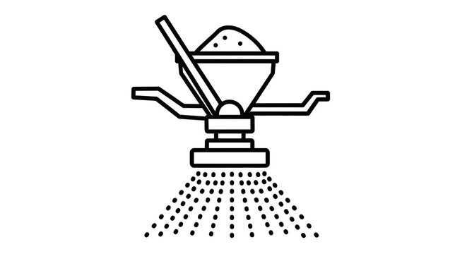 Seed spreader icon with transparent background