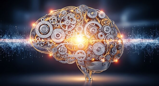 Innovative Brain Technology Concept Illustration.