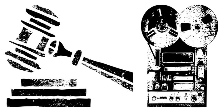 Vintage reel to reel deck spitting static, ghost vibes, tape hiss machine, analog noise artifact this halftone wreck&rsquo;s got that lo fi crackle only old school gear can cough up.