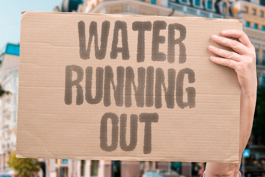 "Water Running Out" Global freshwater reserves diminish faster than natural replenishment can sustain. FRESHWATER. RESERVES. DIMINISH. REPLENISHMENT. GLOBAL.