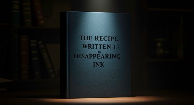 Recipe book with disappearing ink.