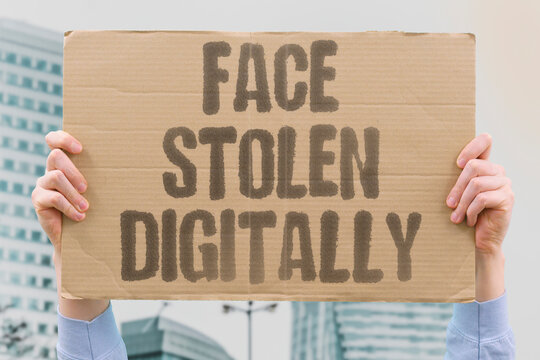 "Face Stolen Digitally" Someone's likeness gets weaponized online without permission or recourse. FACE. LIKENESS. WEAPONIZED. PERMISSION. ONLINE.