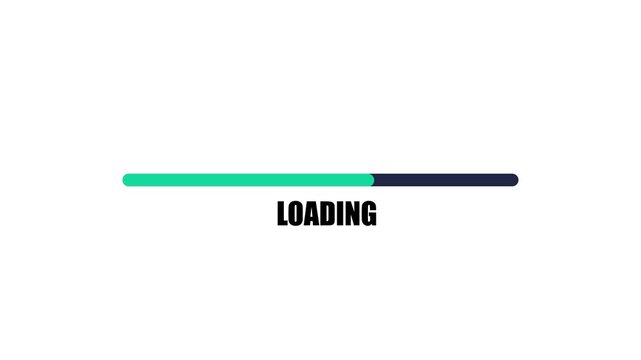 Loading bar with progress indicator simple vector illustration for website or application buffering isolated on white background