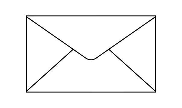 Envelope icon. mail, message, letter, correspondence, postal, delivery, stationery. line vector illustration.