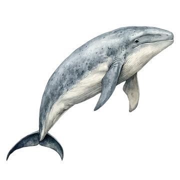 Ichthyosaurus, high quality watercolor, isolated on a white background, vibrant details.