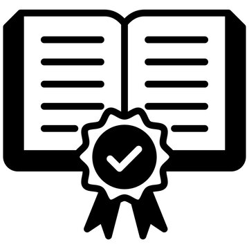 Lesson Completion Glyph Icon, Mini Illustration For Modern Concept, Ui, Ux Web And App Development. Related To Education, Learning Management System.