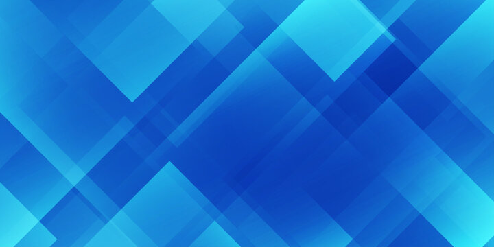 Blue abstract geometric background with overlapping transparent squares and triangles for corporate business design. modern geometric composition of overlapping squares and triangles.