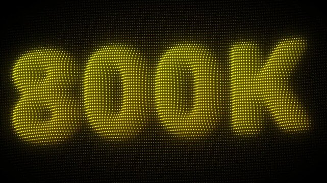 3D Golden 800K, Eight Hundred Thousand Number Particle Animation on Dark Background, Glowing Dot Grid 3D Rotating Milestone Symbol Seamless Loop, 4K