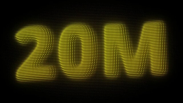 3D Golden 20M, Twenty Million Number Particle Animation on Dark Background, Glowing Dot Grid 3D Rotating Million Milestone Symbol Seamless Loop, 4K