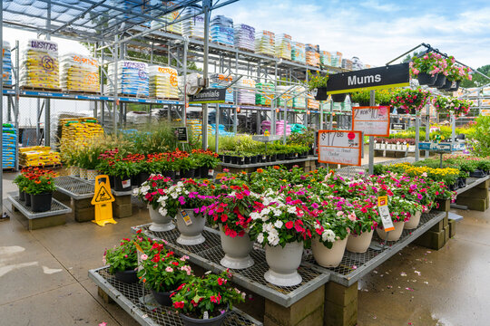 Garden Center Supply Section At Gardening Supply Store Featuring Plants Tools And Outdoor Landscaping Products
