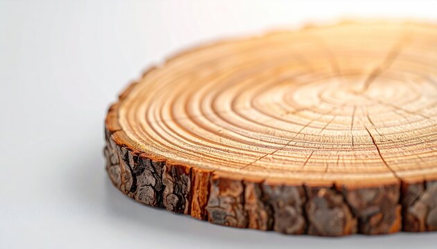 Wooden tree slice closeup