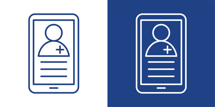 Enrollment Blue And White Icon Style Collection
