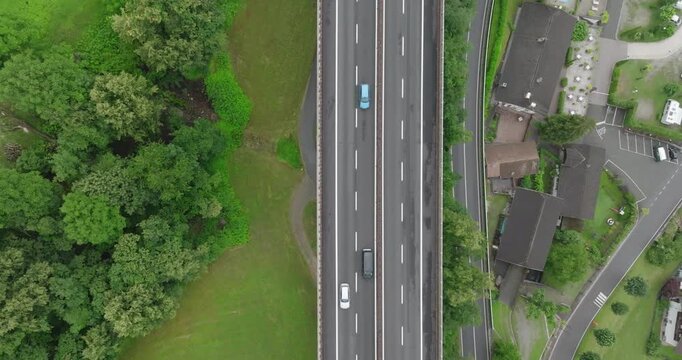 Highway seen from above, Chiusa, Italy
