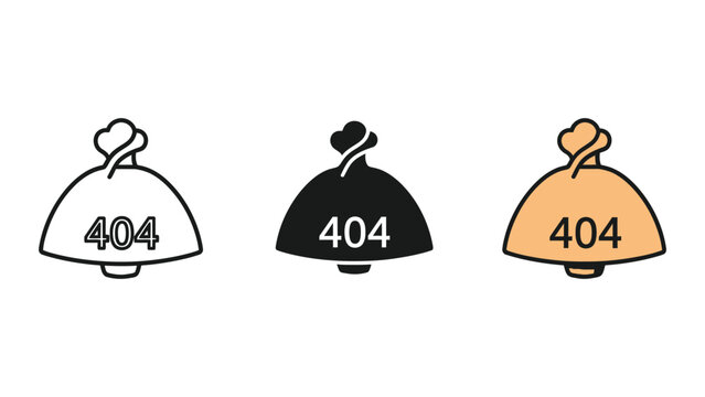 404 error page icons with gender symbols flat design vector illustration