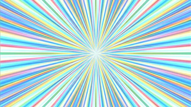 Vibrant multicolored sunburst pattern background.