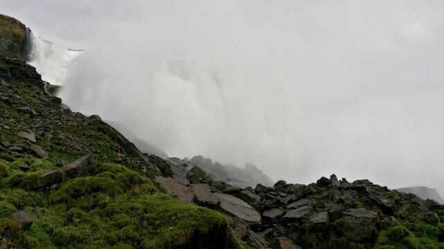 Niagara Falls at the base of American Falls
