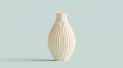 luxury 3d printed ceramic vase modern minimalist interior design aesthetic
