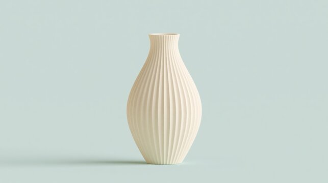luxury 3d printed ceramic vase modern minimalist interior design aesthetic