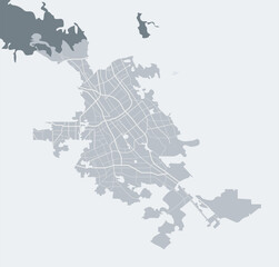 Obraz premium Map of San Jose city