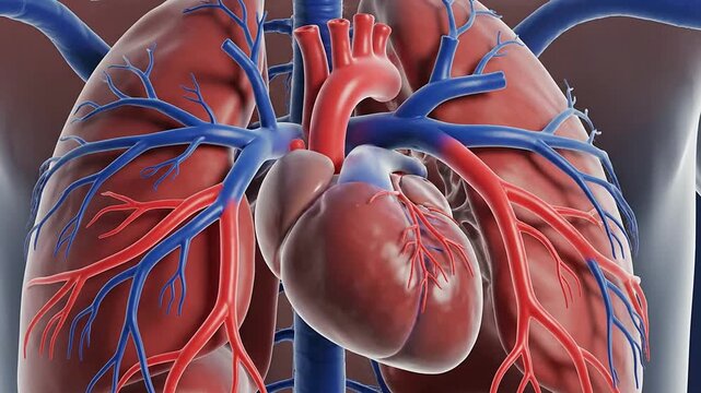 3D CGI Visualization of Pulmonary Artery and Vein System Connecting Heart and Lungs for Medical Education and Research