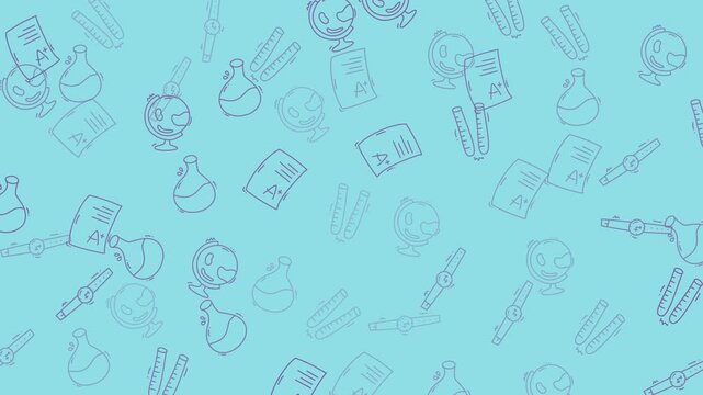 Light blue background with science doodles suitable for educational presentations, science articles, and stemrelated designs for websites or marketing materials.