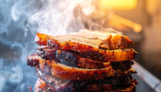 Mexican Al Pastor Pork on Vertical Spit Close-Up