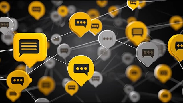 message cloud computing technology innovative cyber security network, using interconnected nodes to represent business partnerships on the Smart digital Innovation city with connection network